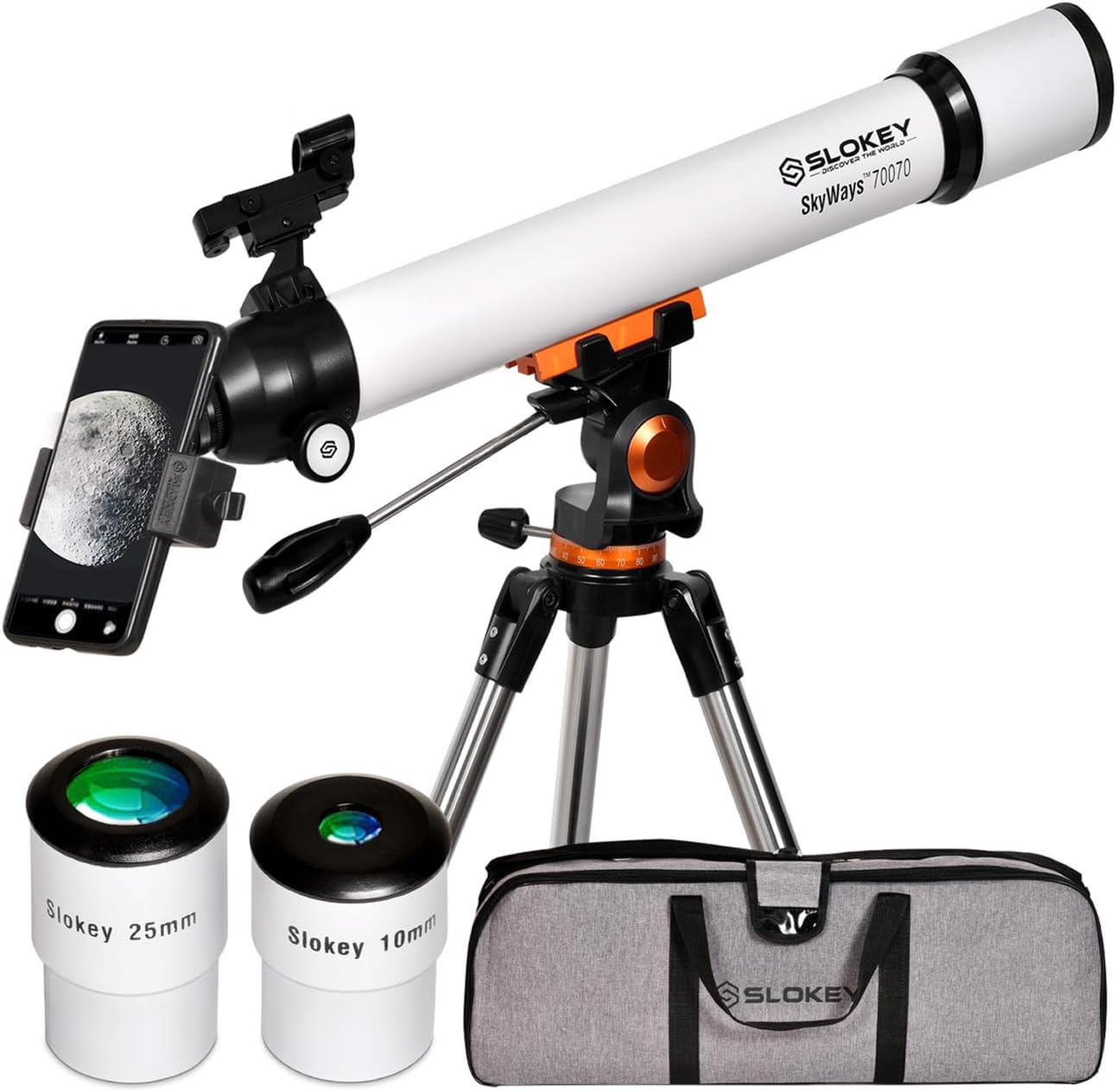 Slokey SkyWays 70070 telescopio refractor principiantes fácil uso altazimutal astronomía
