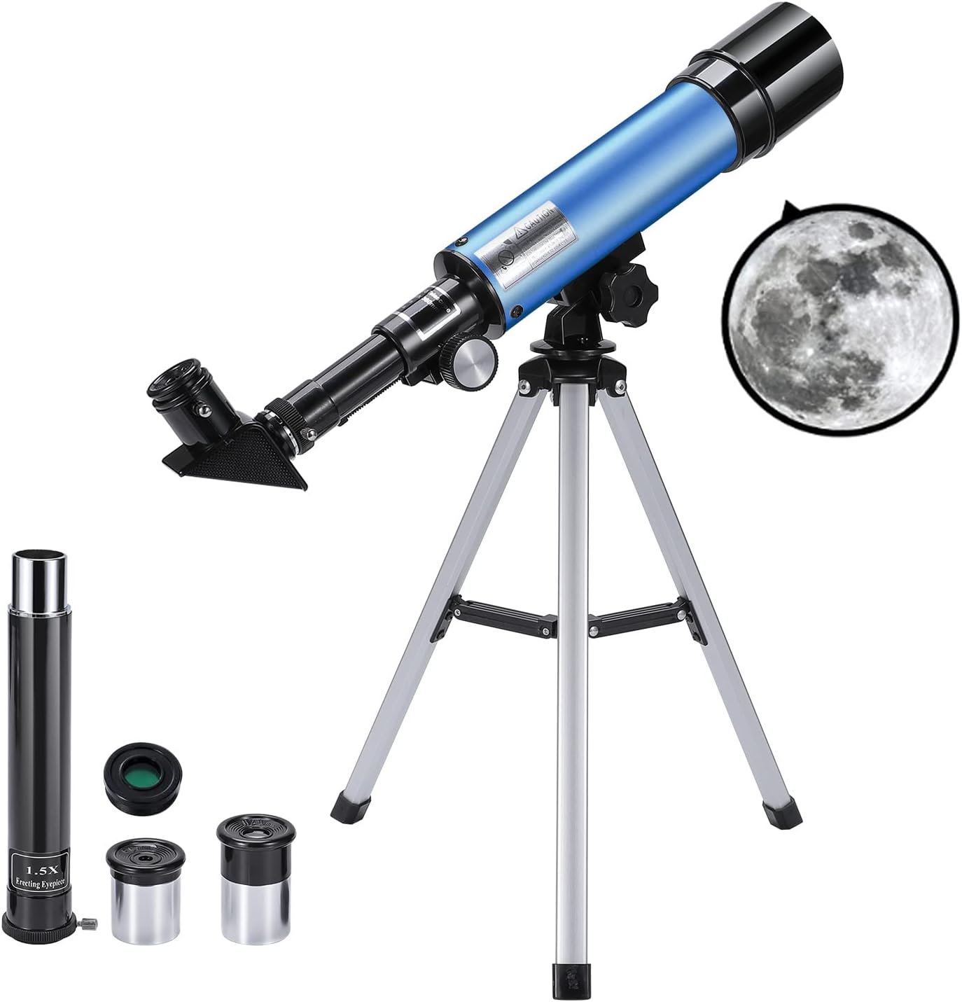 Uverbon F36050M telescopio refractor niños pequeños económico principiantes astronomía
