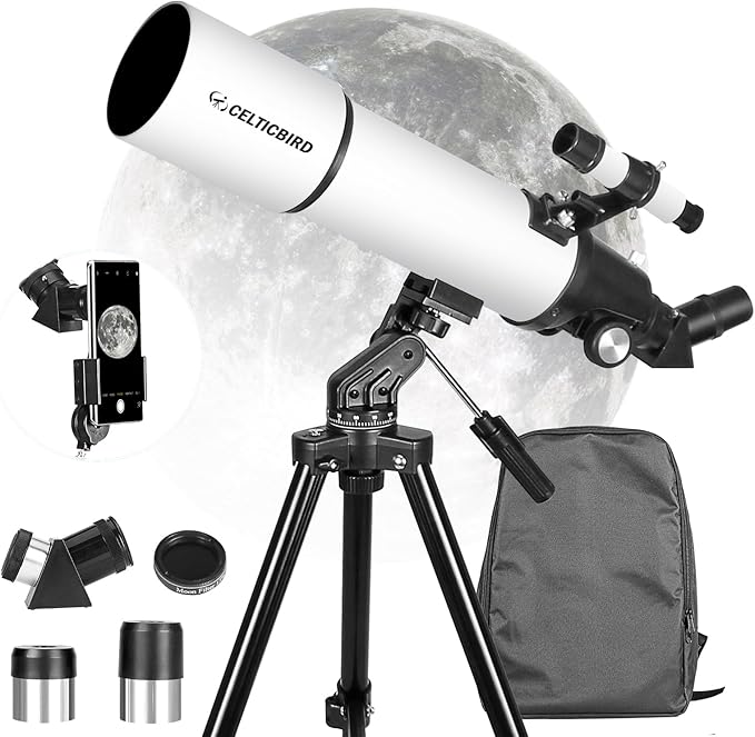 Celticbird telescopio 80mm 600mm refractor principiantes análisis opinión 2026